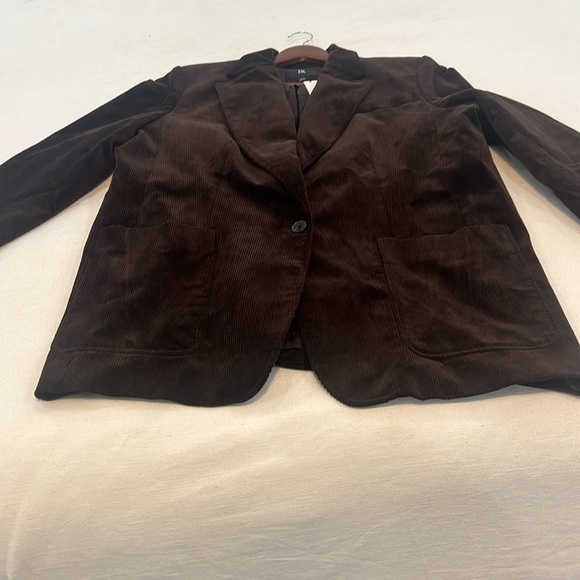 NWT Banana Republic Women’s Dark Brown Corduroy Single Button Blazer size 18 - Picture 4 of 13